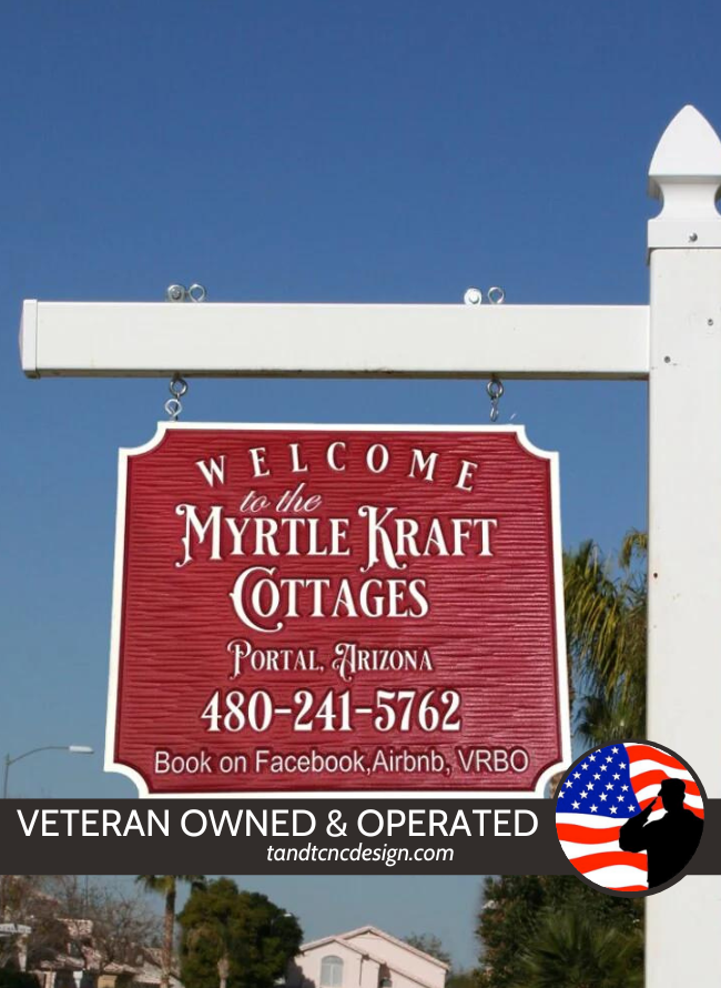 Custom Carved PVC House Sign