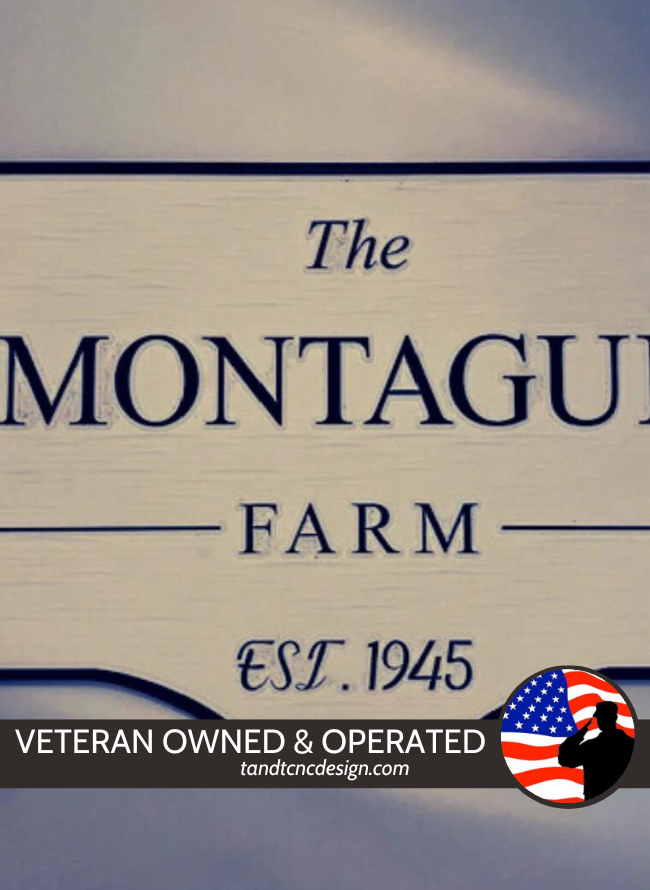 Custom Carved PVC Farm House Sign