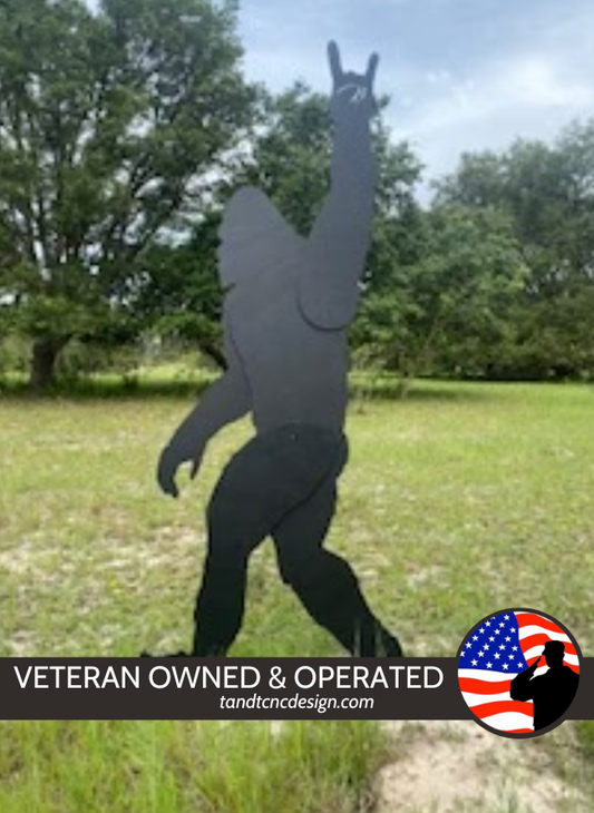 9 Foot Peace Out Bigfoot Yard Art