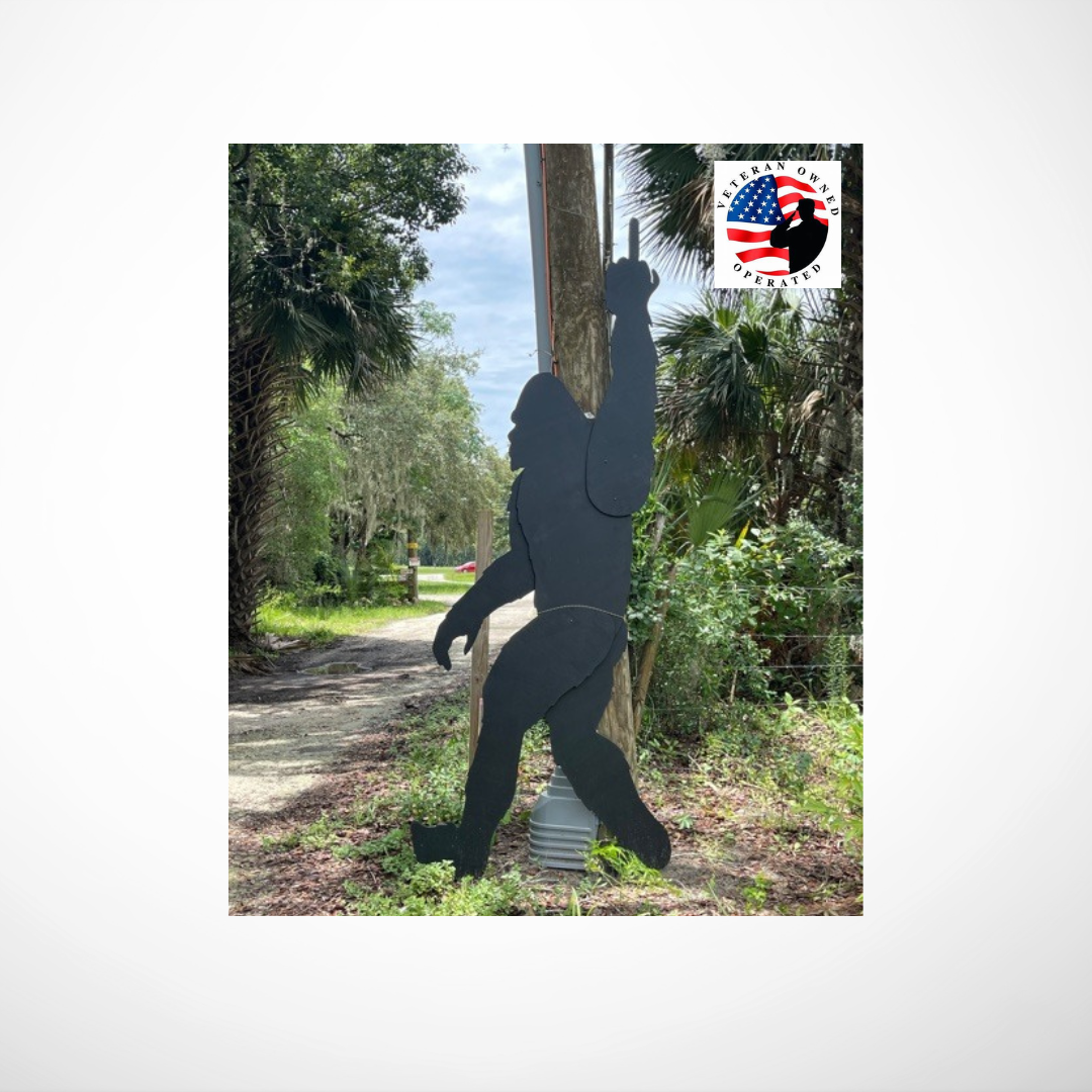 9 Foot Tall Middle Finger Bigfoot Yard Art