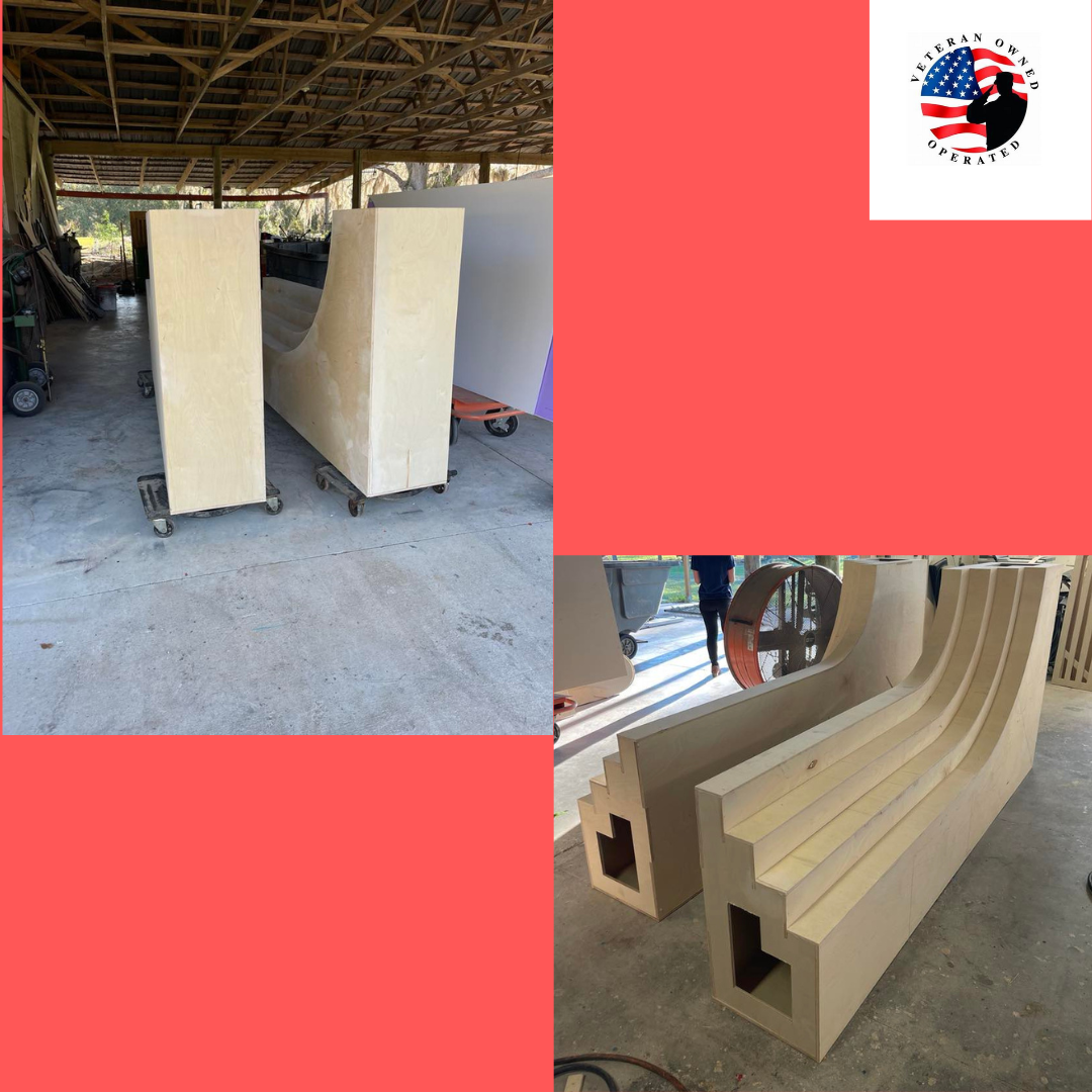 8ft x 8ft 3D Ripple Layered Arch Wall with Square Top LOCAL PICKUP ONLY