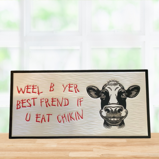 CFA  Weatherproof Sign WEEL BE YER BEST FRIEND   Perfect for Drive Thru or In Store
