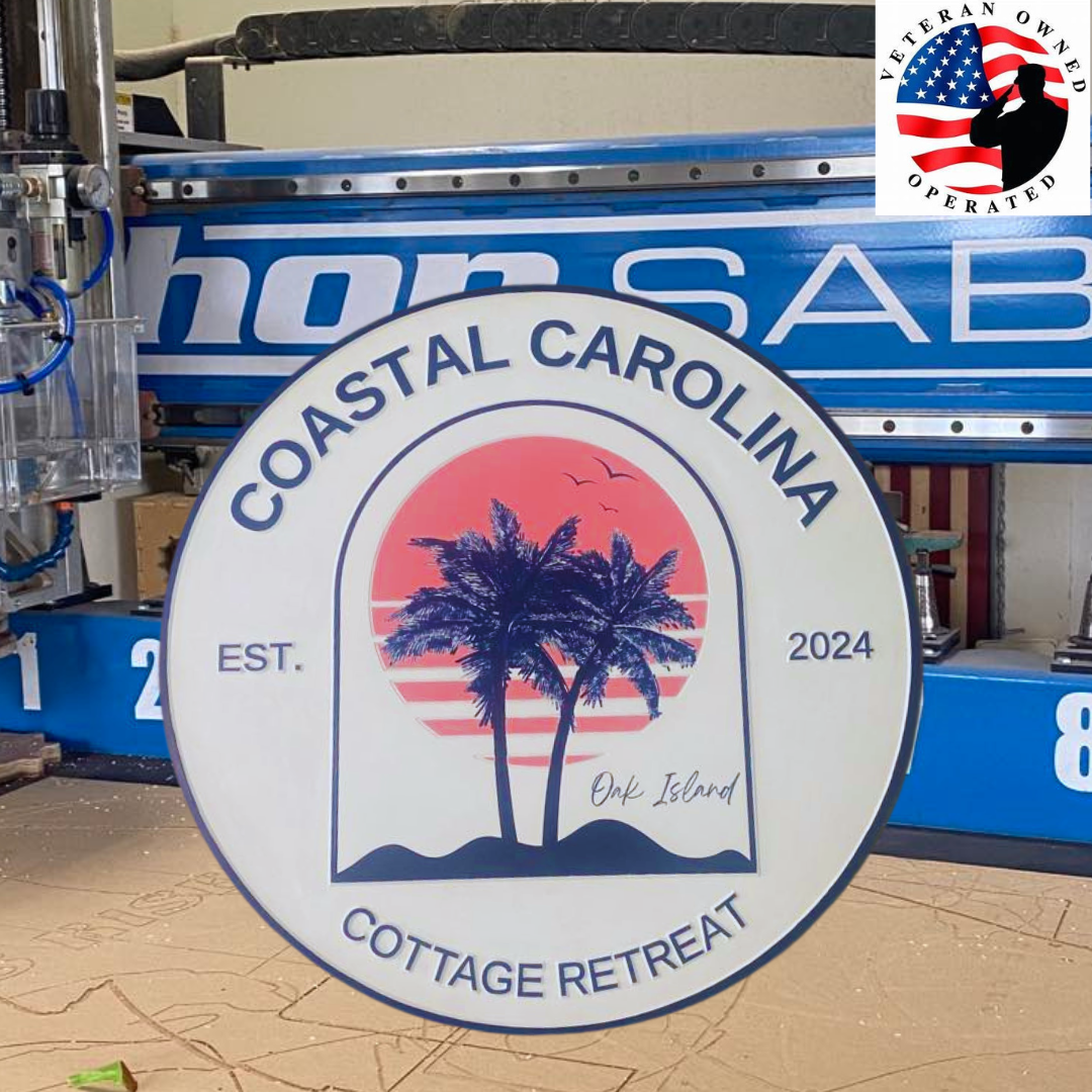Large 36" Round Sign Weatherproof PVC Single Sided