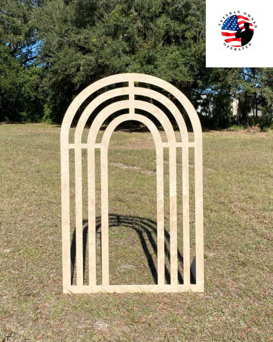 Rainbow arch Event Decor Chiara Wall Available in Two Sizes Unfinished Wood