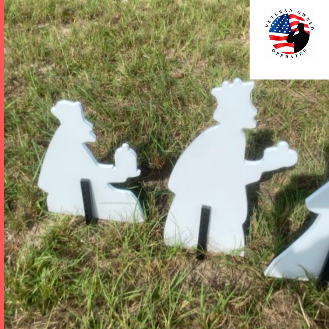 Outdoor Nativity Set Weatherproof PVC Plastic Complete Set