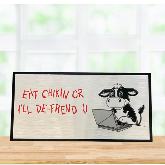 CFA  Weatherproof Sign EAT CHIKIN  Perfect for Drive Thru or In Store