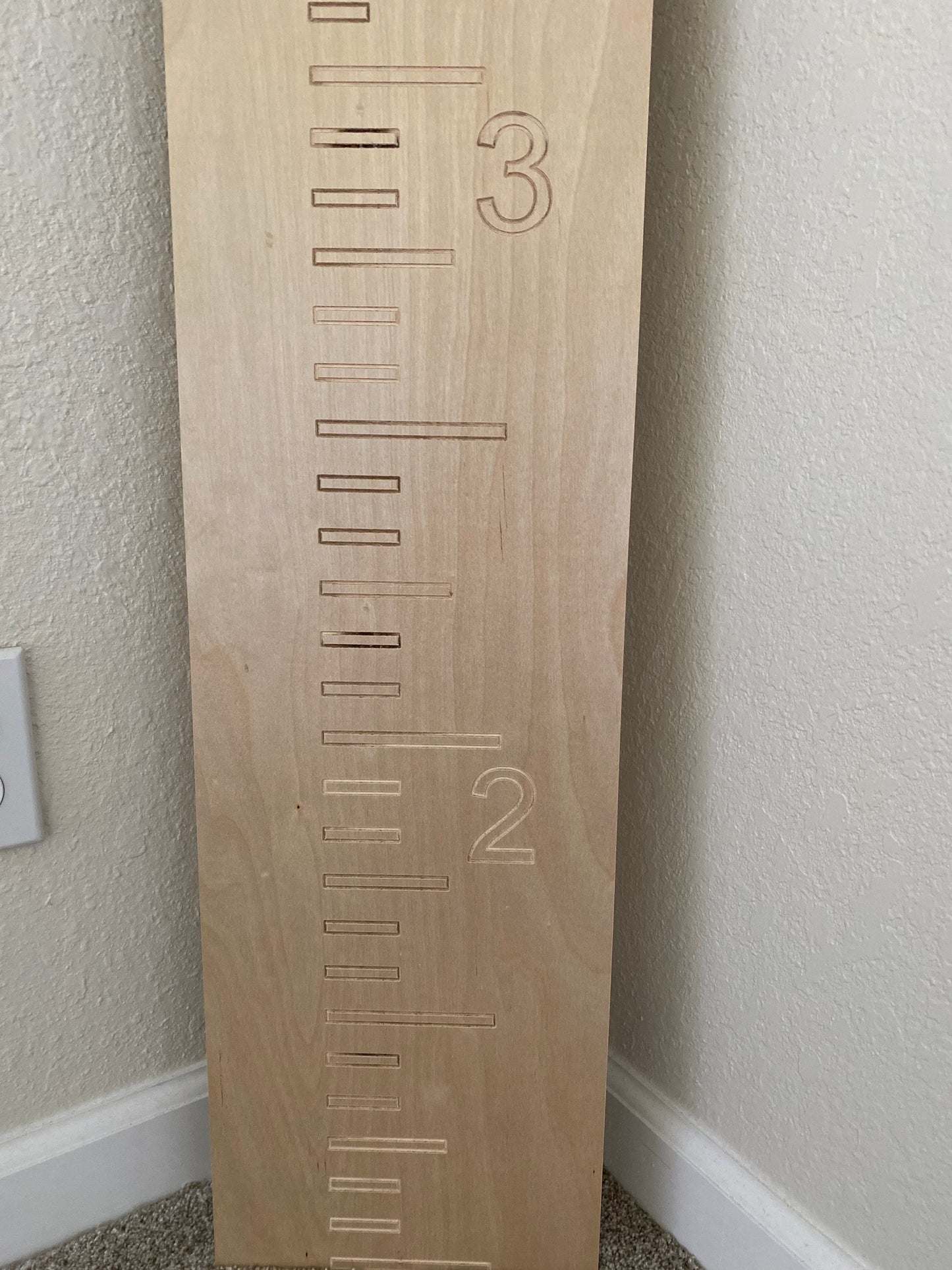 Wood Fairy Ballerina Growth Chart - Up Close
