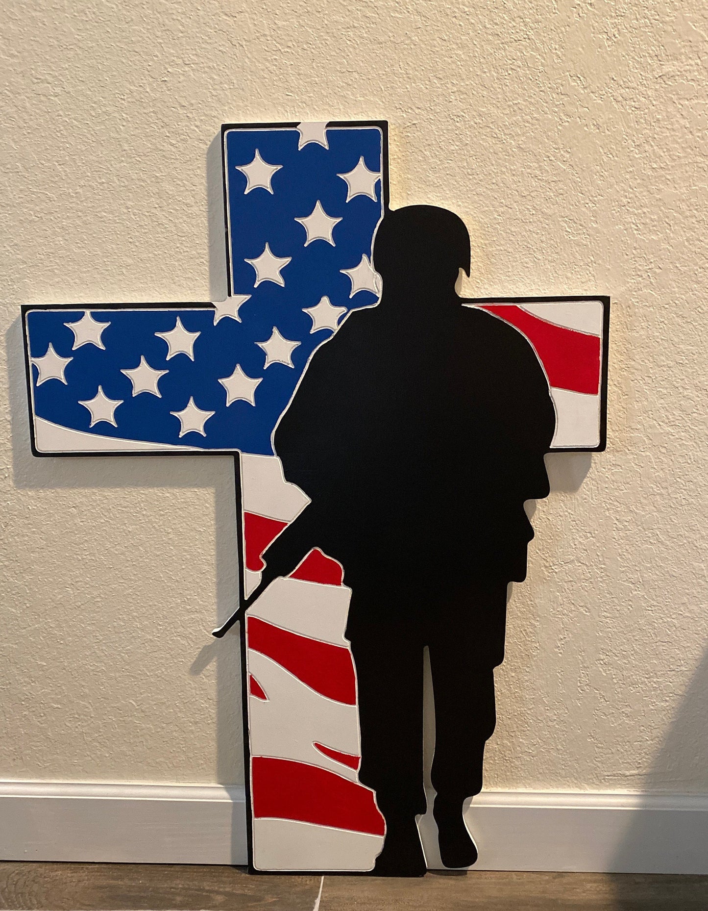 Stripes Soldier Yard Art 100 PVC