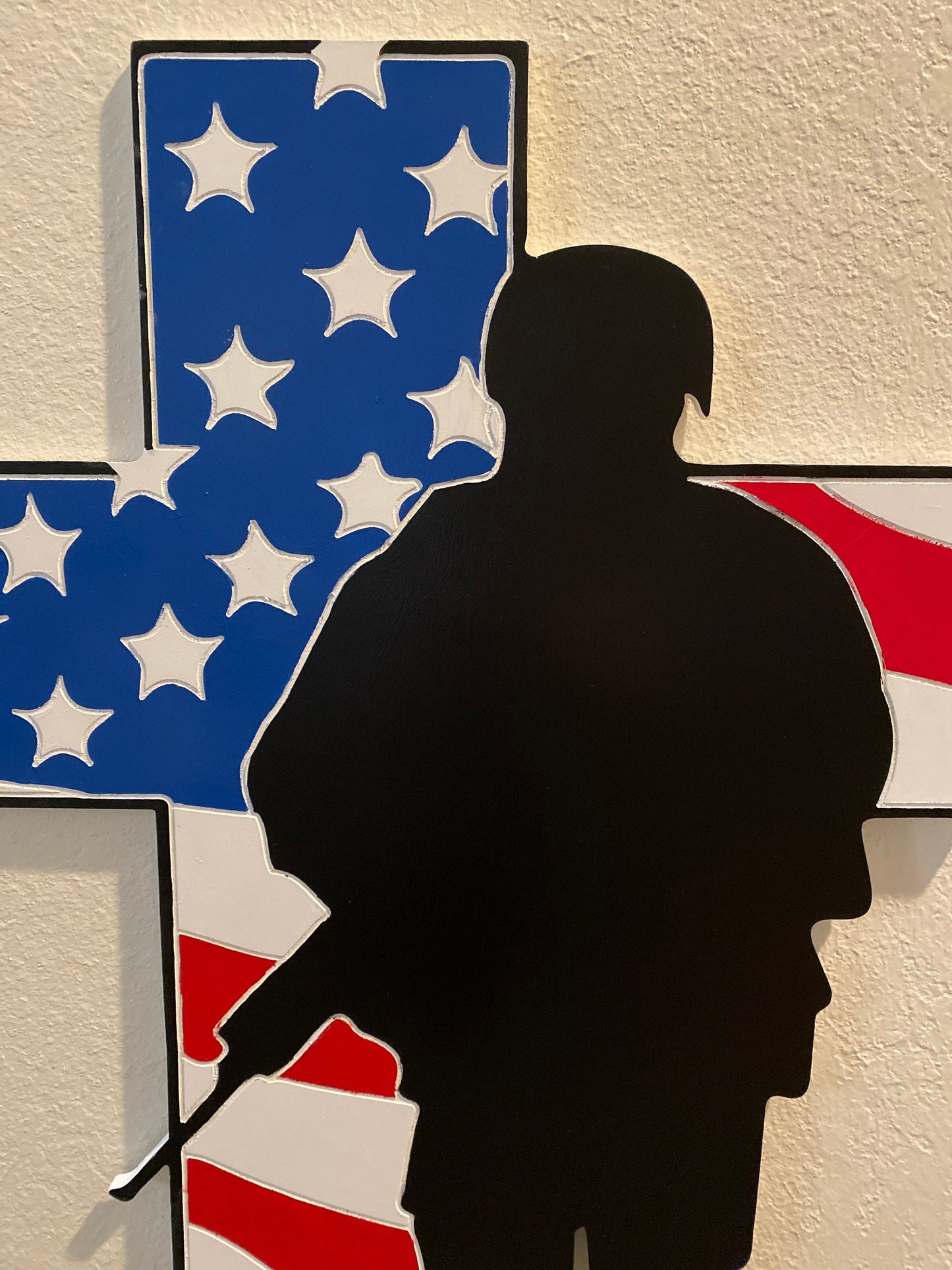 Stripes Soldier PVC Yard Art - Close up
