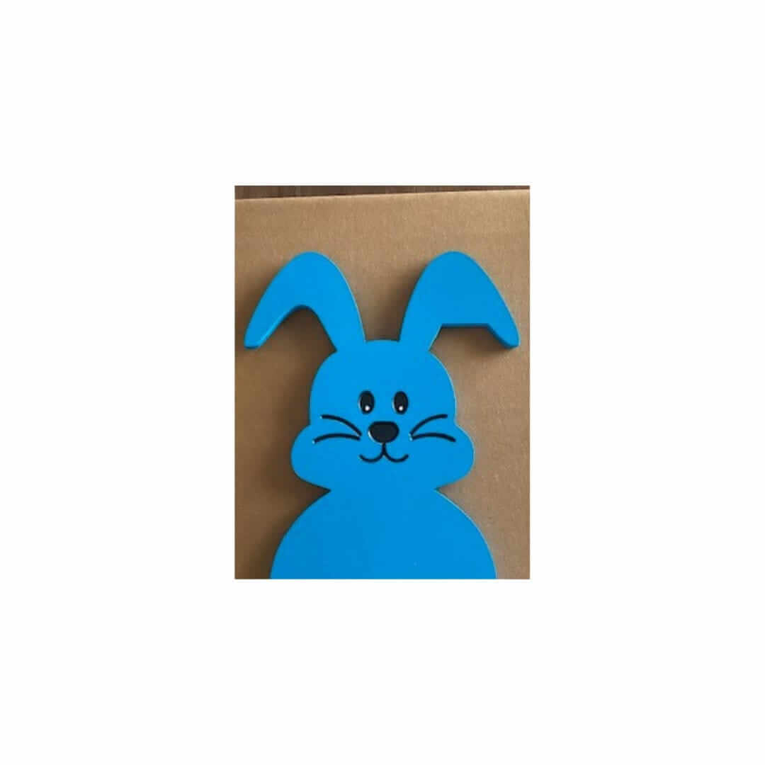 20" Personalized Easter Bunny Yard Art - Blue