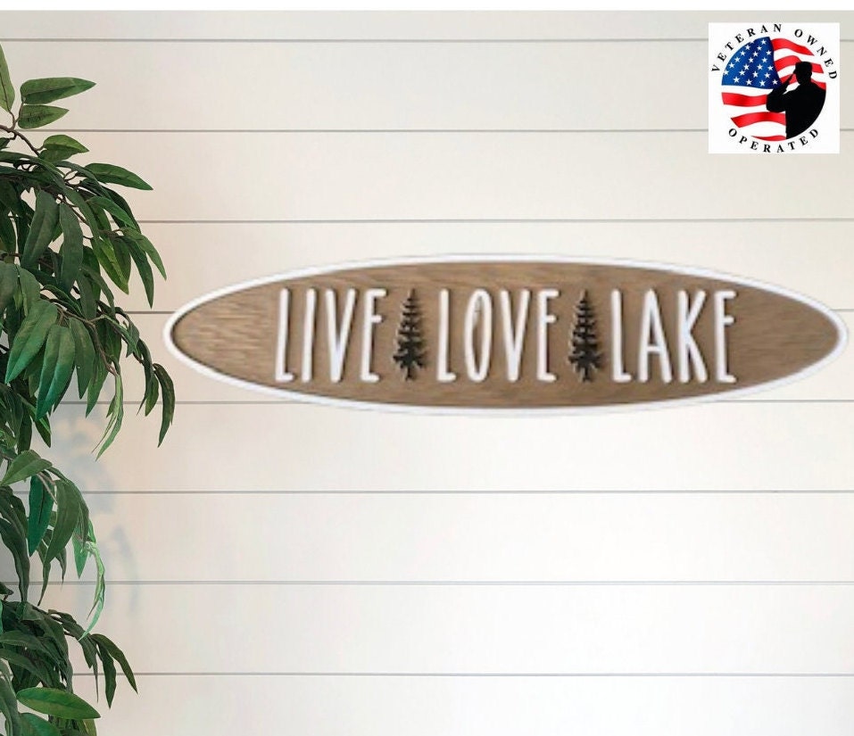 Large 100 PVC Lake House Sign