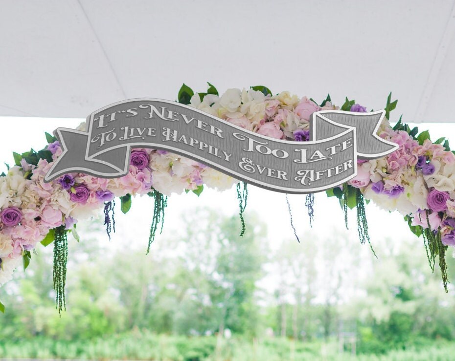 Custom Carved Wedding Banner Sign