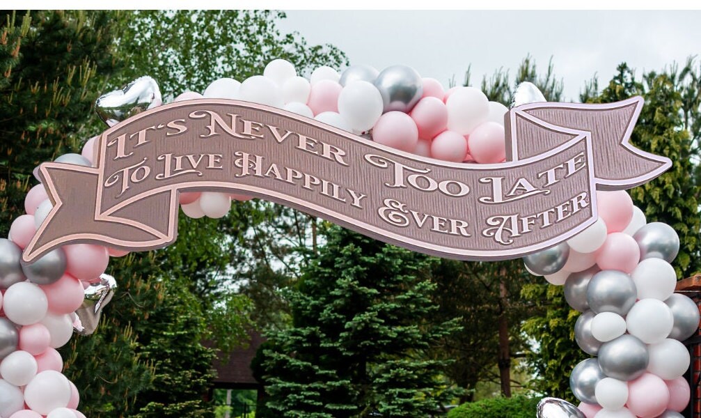 Custom Carved Wedding Banner Sign