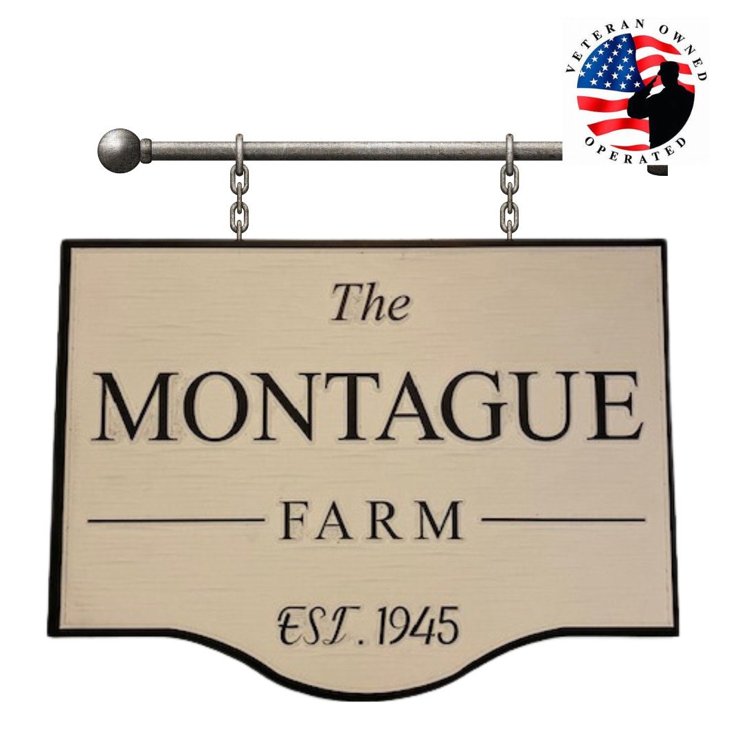 Custom Carved PVC Farm House Sign