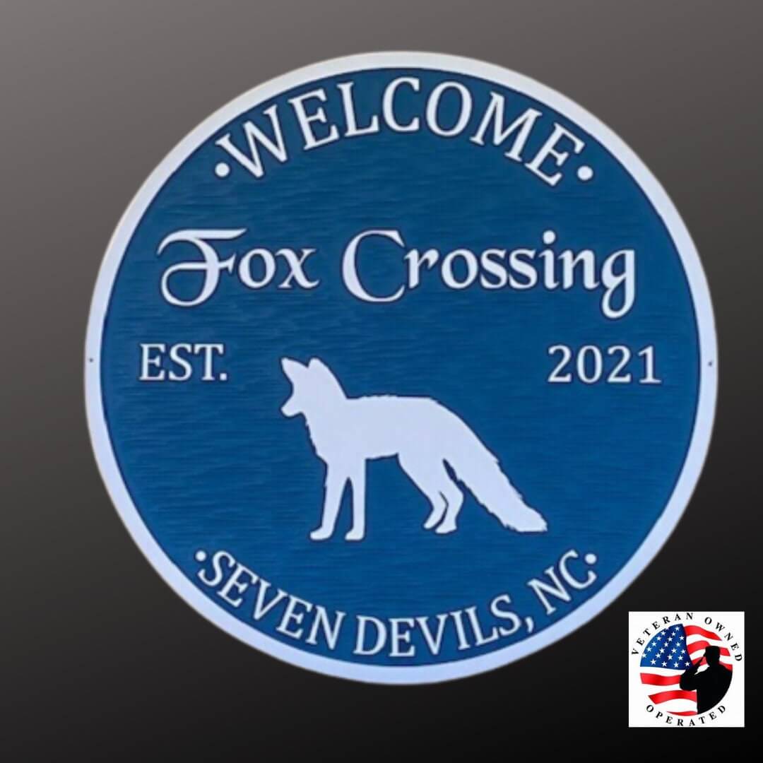 36" Round Custom Carved PVC Sign