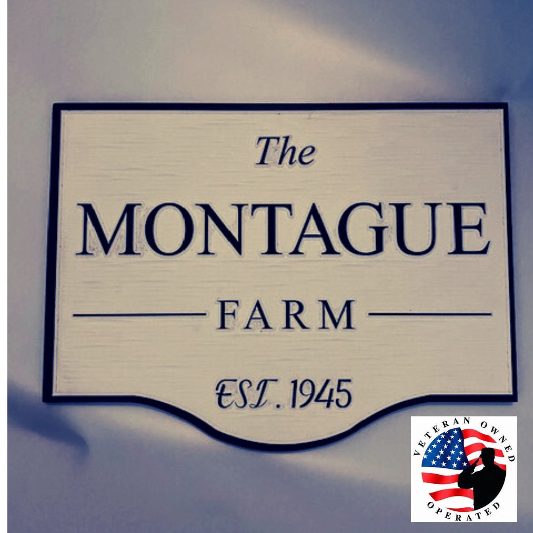 Custom Carved PVC Farm House Sign