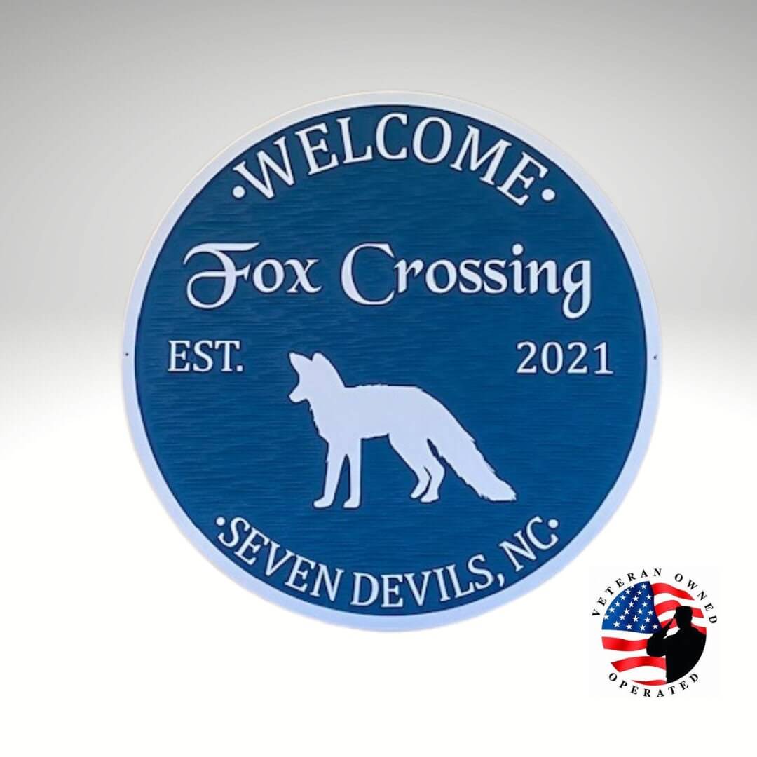 36" Round Custom Carved PVC Sign