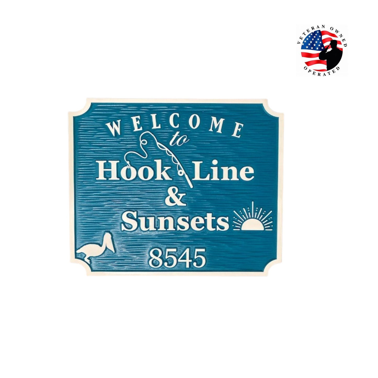 Carved address sign