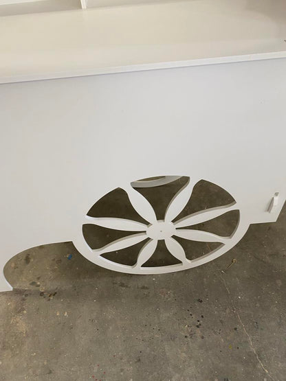 Candy Cart with Decorative Wheels Weatherproof PVC Perfect for indoor and Outdoor Events