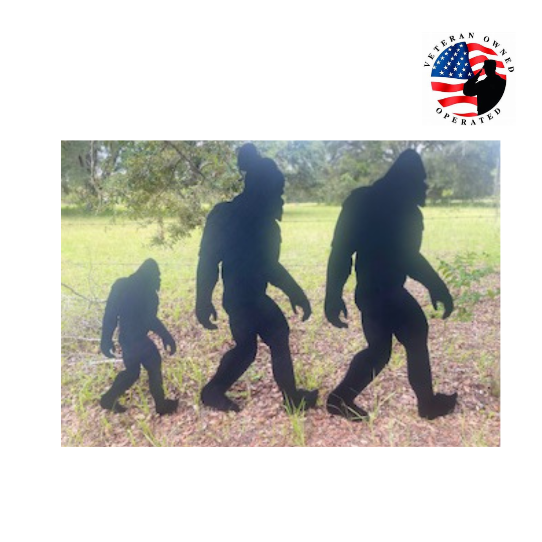 Large Bigfoot Family Yard Art Set