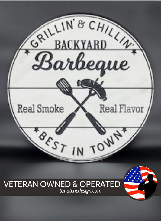 Outdoor Backyard BBQ Sign