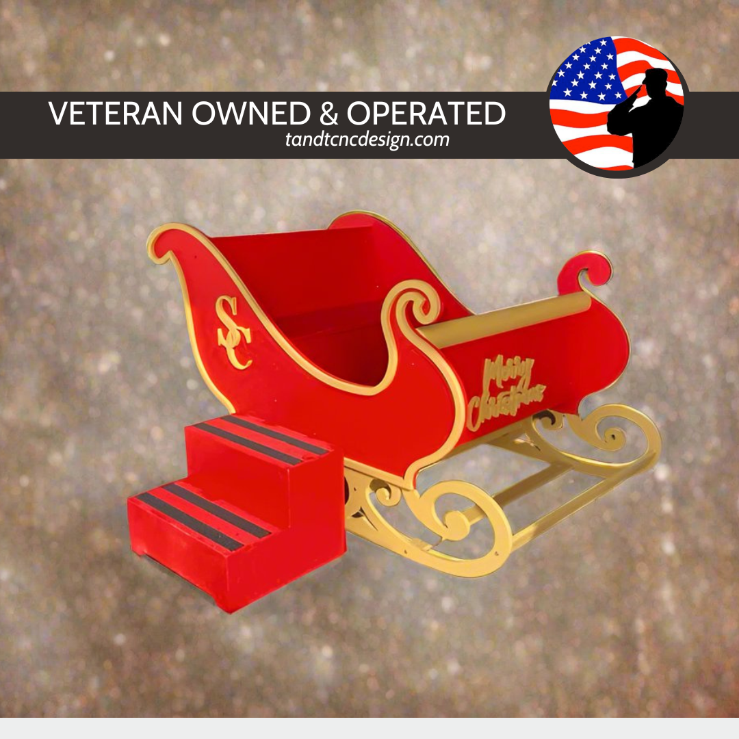 Santa Sleigh Full Size - T&T CNC Design Studio
