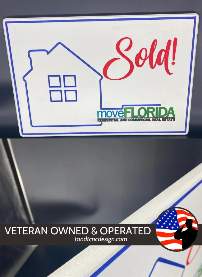 Realtor Closing Signs Custom PVC Realtor Closing Sign - T&T CNC Design Studio