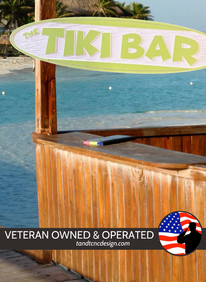 Custom PVC Tiki Bar Sign