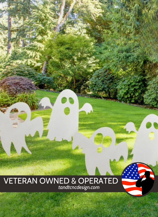 Halloween Ghost Yard Art - Set of 4