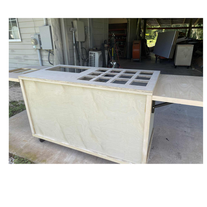 Heavy-Duty Custom Rolling Cart – Folding Workstation for Catering, Events & Mobile Setups