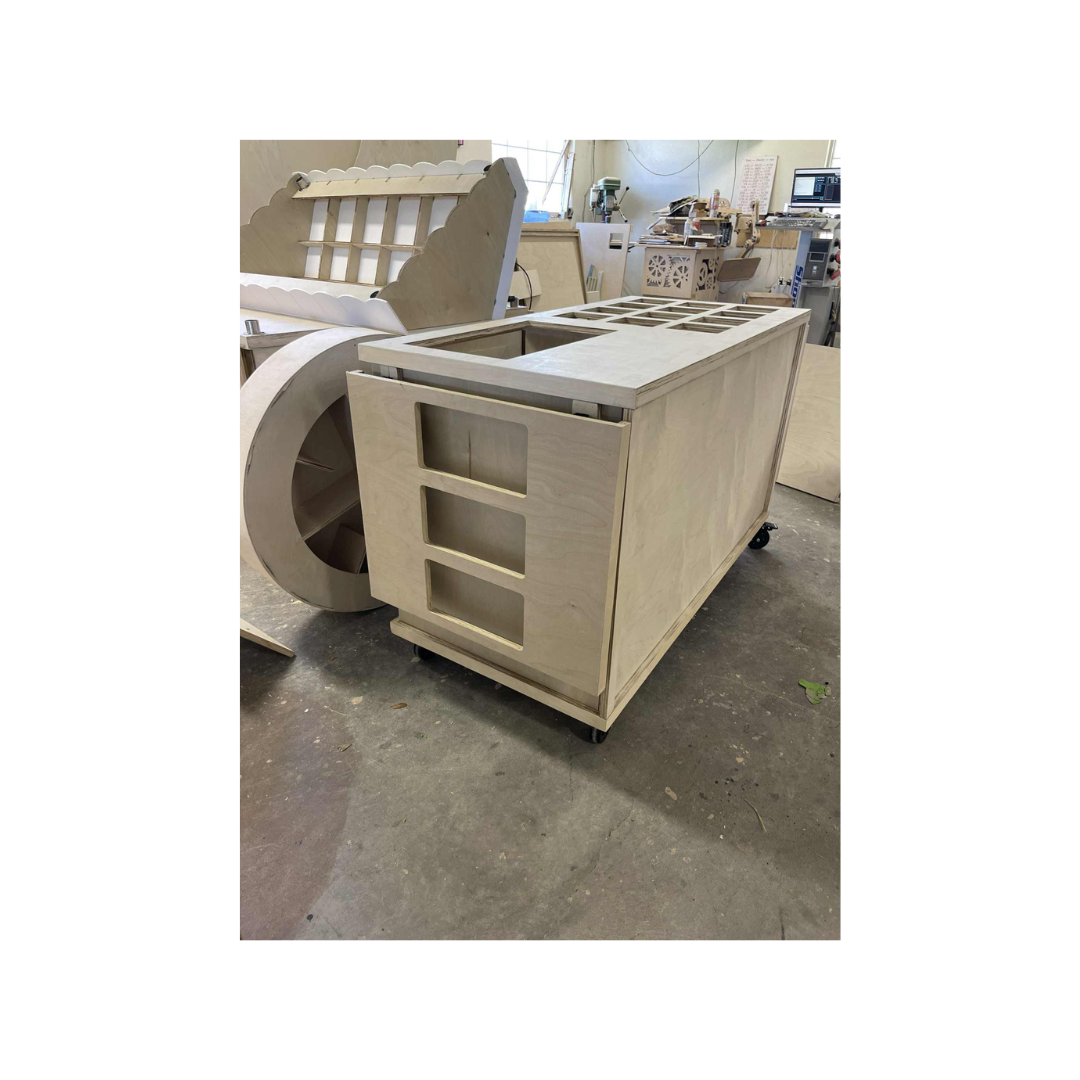 Heavy-Duty Custom Rolling Cart – Folding Workstation for Catering, Events & Mobile Setups