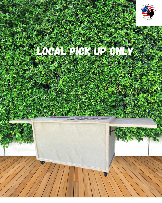 Heavy-Duty Custom Rolling Cart – Folding Workstation for Catering, Events & Mobile Setups