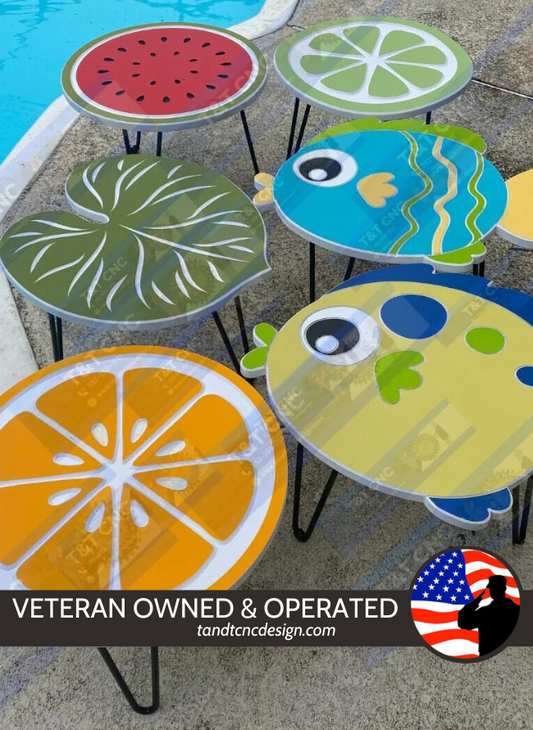 Poolside Poly Tables