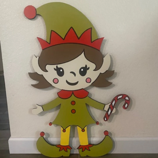 Christmas Elf Yard Art Set - Girl Elf