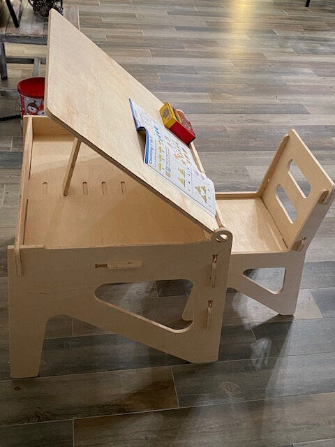 Wood Kid's Desk and Chair Set - Alternate View